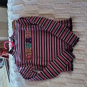 NWT SIZE-3T CUTIE PATOOTIE LONG SLEEVE STRIPED TOP.